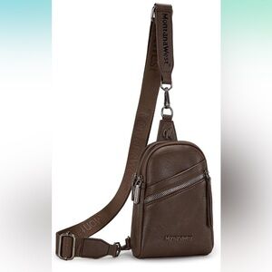 Brown sling bag